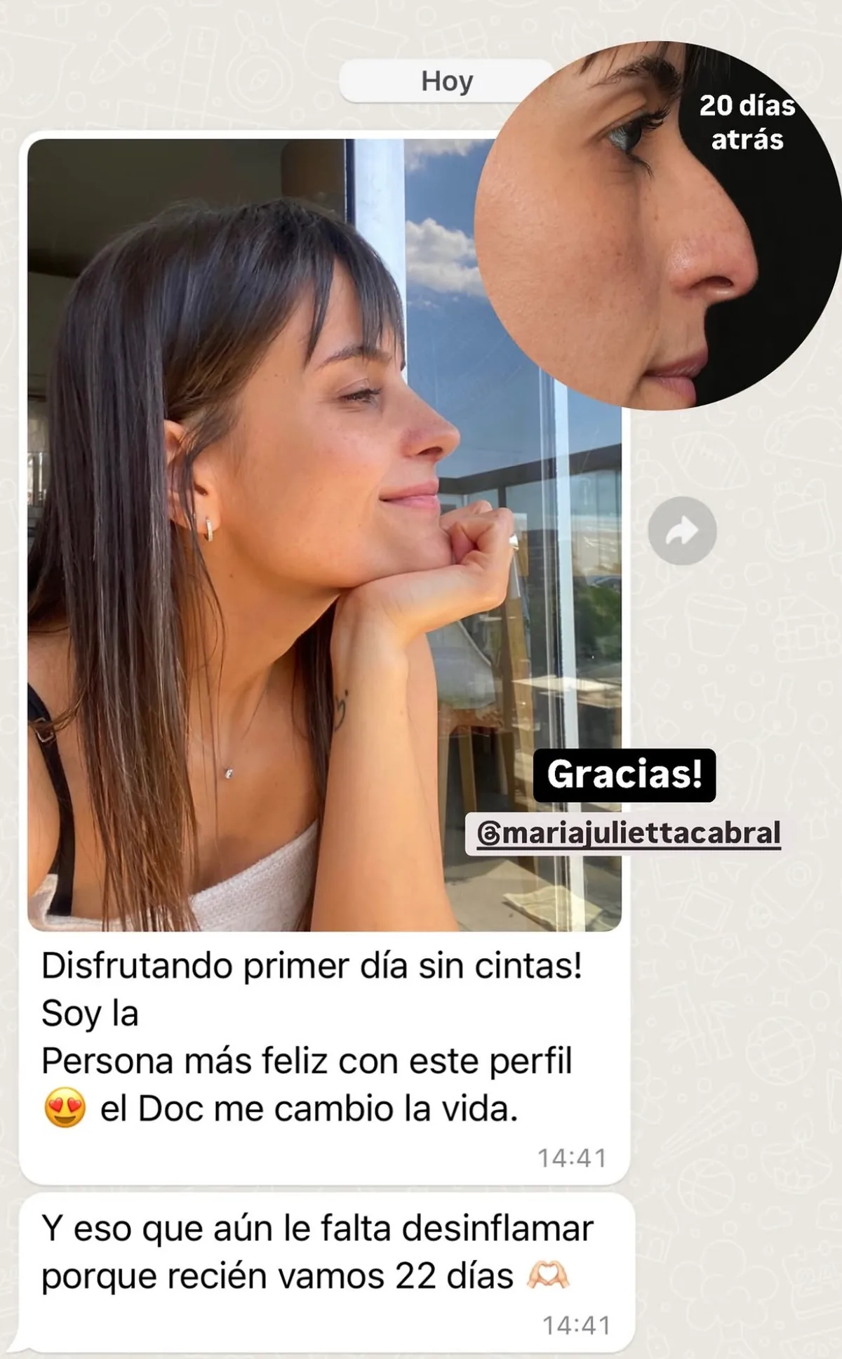 Testimonio de paciente en Instagram (5)